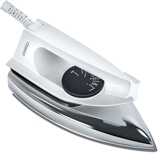 Maharaja Whiteline Plastic 1000 Watts Classico Dry Iron, 1000 Watts |Adjustable Temperature Control | Isi Centified | Non-Stick Soleplate |...