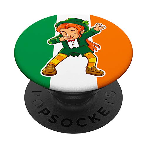 Dabbing Leprechaun Girl St Patricks Day regali per bambini PopSockets PopGrip Intercambiabile