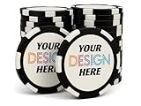 Custom Double-Sided UV Printed Poker Chips with Logo or Photo for Parties,...