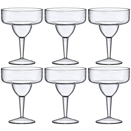 Amazing Abby - Peggy - 18-Ounce Plastic Margarita Glasses (Set Of 6), Plastic Cocktail Glasses, Reusable, Bpa-Free, Shatter-Proof, Dishwasher-Safe, Perfect For Poolside, Outdoors, Camping, And More #TOP4