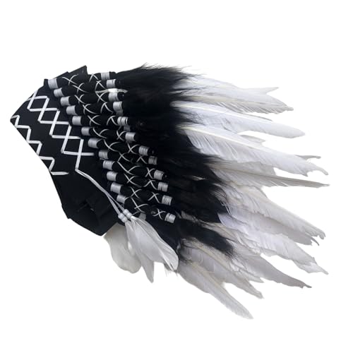 Coiffe à plumes grand volume Halloween et fêtes à thème