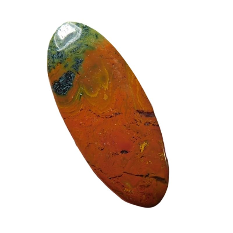 Pierre de sang naturelle 40x17mm pour créer vos propres bagues et colliers DIY