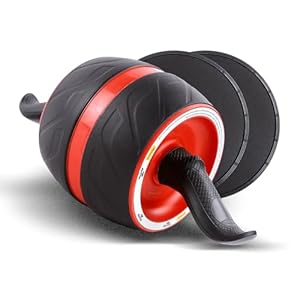 Bauchtrainer für Zuhause – Bauchmuskeltrainer inkl. Schiebepads – Extra breiter Bauchroller – Sport Fitnessgeräte für Zuhause – Ab Roller