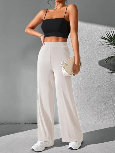 Image of GRECIILOOKS Women's Parachute Cargo Pants - High Waist Flared Korean Trousers| Trendy Casual Wear for Daily & Travel Use (Available in Plus Size)
