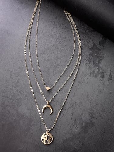 Image of Scintillare By Sukkhi 3 Layered Western Non Precious Base Metal Gold Plated Pendant Necklace For Women | Birthday Gift For Girls And Women For Wife | Gifts Collection | N106621