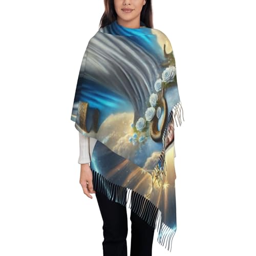 Virgen de Guadalupe Shawls and Wraps for Women Soft Warm Blanket Lightweight Scarfs Long Shawl for Evening Dresses4