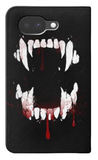Etui flip housse cuir Google Pixel 10a motif vampire - 2