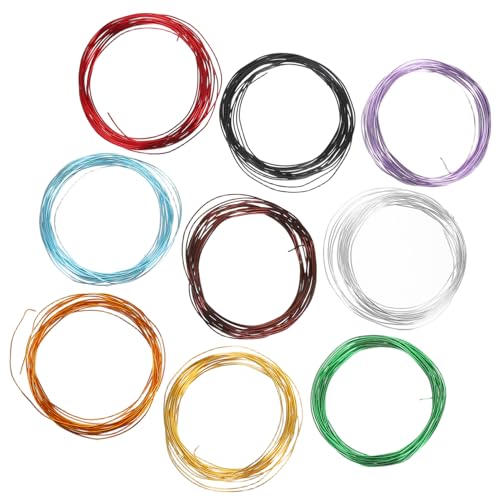 MOTHNUR 9Roll Alambre de Aluminio Anodizado para Bonsáis Resistente la Intemperie Flexible y Duradero para Modelado de Ramas y Troncos Jardinería Interior y Exterior