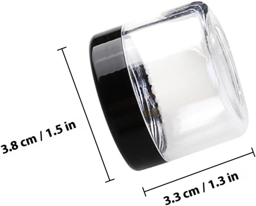 Black Acrylic Cosmetic Sample Jars 10 15 20 Gram with Lids, 6pcs