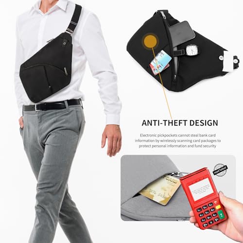 Image of Travel Anti Pickpocket Purses, Slim Carry Crossbody Bag for Women & Man Travel Safe, Waterproof