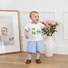 Ayalinggo Baby Boy Summer Clothes Back To School Outfits First Day Of School Short Sleeves Tshirt + Elastic Plaid Shorts Set (Light Blue Crayon, 2-3 Years)