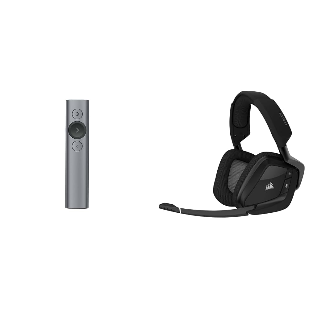 Logitech Spotlight Presentador Inalámbrico, & Corsair Void RGB Elite Auriculares Inalámbricos