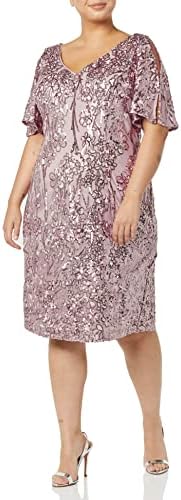Alex Evenings Women's Plus Size Short Sequin Dress