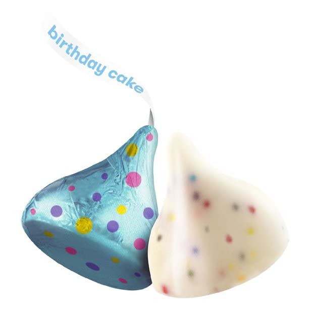 Miniatura 4 de Hershey's Kisses - Pastel de cumpleaños  Crema con sabor a pastel de cumpleaños con chispas  Envuelto individualmente  Paquete a granel (1 libra)