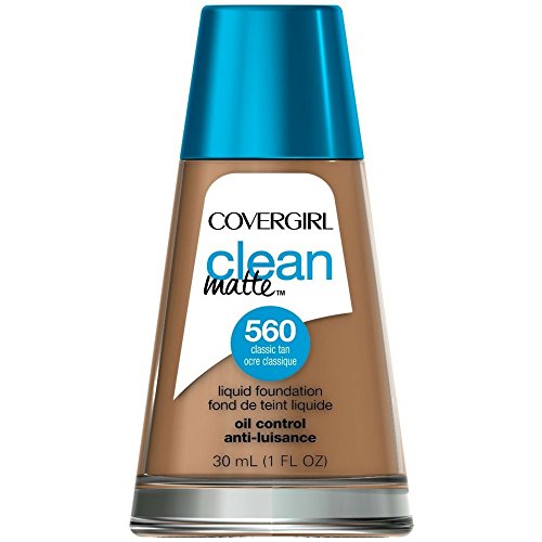 CoverGirl Clean Oil Control Liquid Makeup, Classic Tan (W) 560, 1.0-Ounce Bottles (Pack of 2)