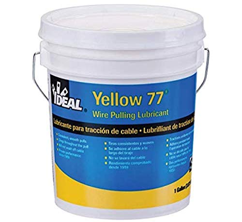 Ideal Electrical Yellow 77 Wire Pulling Lubricant, 1-Gallon Bucket, Model 31-351
