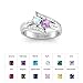 Wendy Made Custom Promise Rings for Women Birthstone Name Rings for Mother Daughter BFF Friendship Rings Couples Rings for Girlfriend Engagement Rings for Women (Silver, 7)