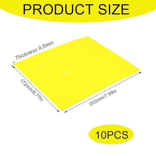 Fleymu Epoxy Board, 10 Stück 3240 Isolierplatte 20.5cm*17.5cm*0.05cm, Fiberglasplatte, Epoxidplatte FR-4, Hochtemperaturbeständiges Isolierbrett für DIY Batterie Pack Lithium Batterie