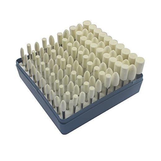 Carving Expert 100pcs Multifunctional Wool Felt Mandrel Mounted Grinding Polishing Accessories Attachment Set - Fit Dremel-1/8 Inch Shank