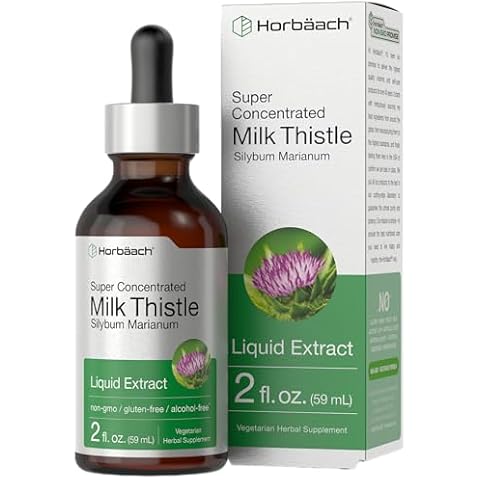 Horbaach Milk Thistle Extract: Non-GMO, Gluten-Free, and Alcohol-Free Liquid Supplement Cover