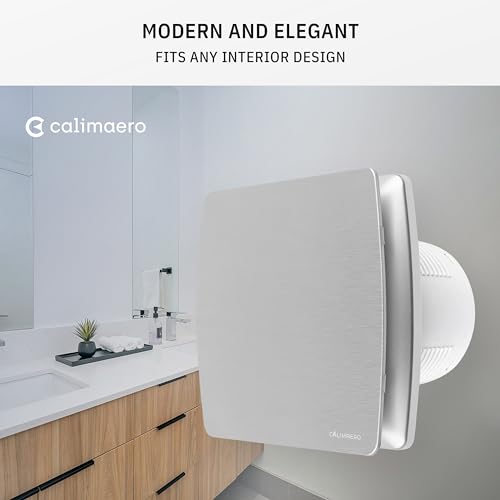 calimaero® BREEZE Bathroom Extractor Fan 100mm with Over-run And Backdraft Shutter, 4 inch Bathroom Fan with Humidity Sensor, Energy Efficient, Quiet, Plastic 12 W, 95m³/h, 32db, Ipx4, - 7