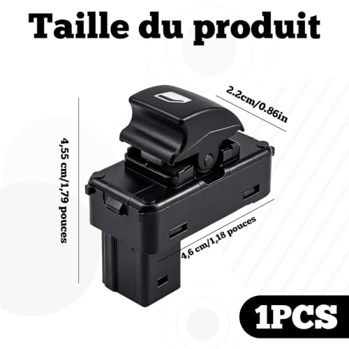 Bouton Leve Vitre, Interrupteur de Lève-vitre Bouton, Interrupteur Lève Vitre Bouton, window regulator switch, Commande de Leve Vitre pour Berlingo Partner 6490.HQ 6490.E3 6554.QL 6554.HF 6490HQ – vue 2