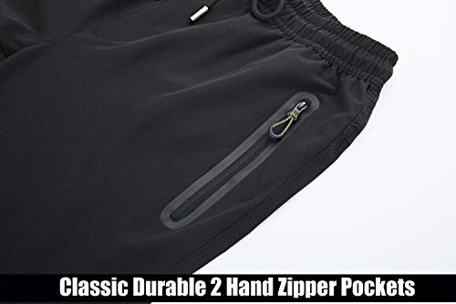 Magcomsen Workout Pants For Men With Zipper Pockets Gym Pants Hiking Pants Mens Running Pants Men Joggers For Men Open Bottom Sweatpants For Men Zipper Pockets Blue #TOP4