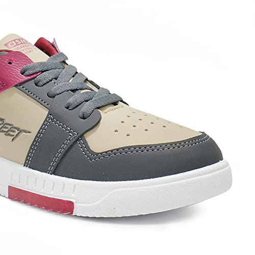ASIAN TARZAN-04 Men's Casual White Sneaker Shoes with Synthetic Upper | Lightweight Lace-Up Shoes for Men's & Boy's