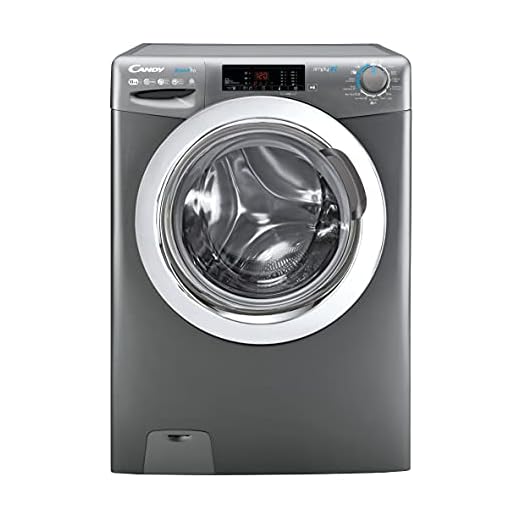 Candy Smart Pro CSOW41063TWCGE80, Freestanding Washer Dryer, 10Kg Wash + 6Kg Dry, 1400 RPM, WIFI enabled, Graphite with Chrome door