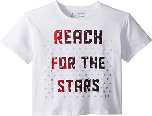 T-shirt Under Armour fille blanc t-shirt sport enfant manches courtes or M