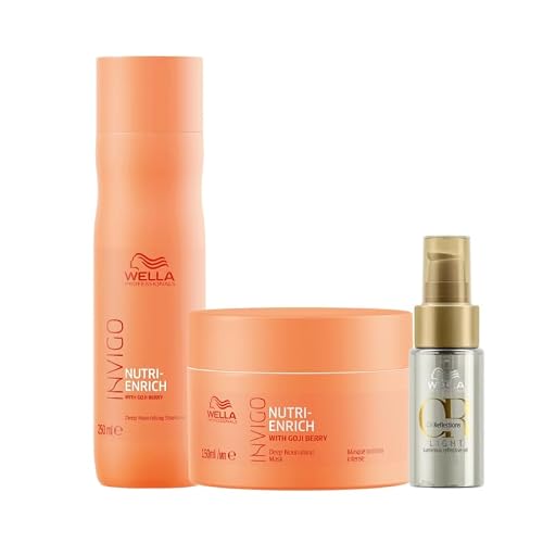 Wella Nutri-Enrich Shampoo 250ml + Mascara 150ml + Oleo Light 30ml