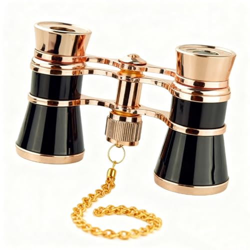 Yourelexit® Opera Glasses Binoculars 3X25 Lorgnette Theater Glasses Optical BK9 Mini Compact Lightweight Built-in Foldable Vintage for Adults Women Men in Musical Concert Cinema
