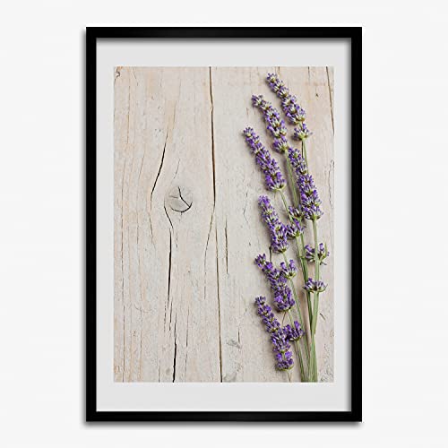 Cadre MDF Tableau 50x70 cm Lavande sur le bois Tulup photo