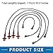 A ABSOPRO Car Spark Plug Wires 09001 Ignition Cable Wire for Volkswagen Beetle 1950-1978 Silicone Metal Black(Set of 5)
