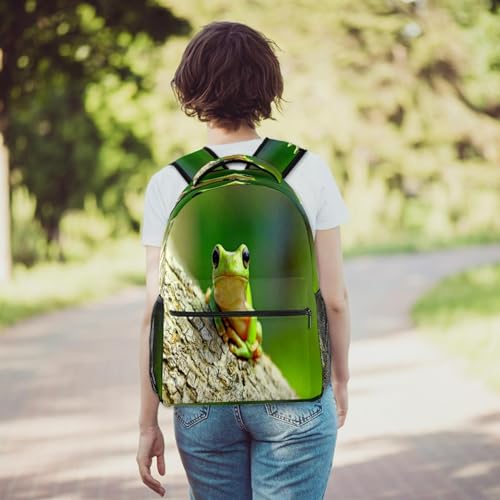 Sac à dos d'école grenouille sur bol au design multicolore original