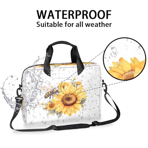 Bolso para portátil Watercolor Bee Sunflower 16 pulg miniatura 2