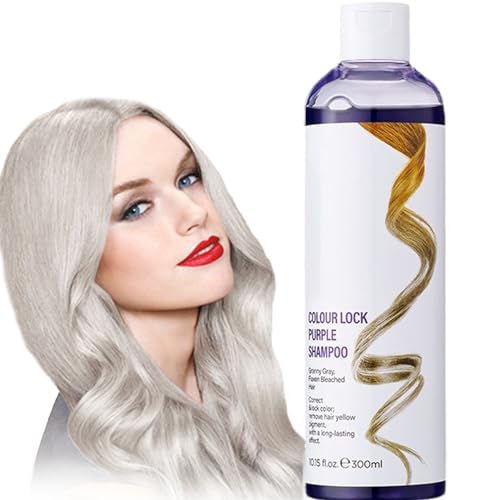Silver shampoo, toning shampoo for blonde hair moisturizing silver shampoo, anti-yellowing purple shampoo for blonde bleached