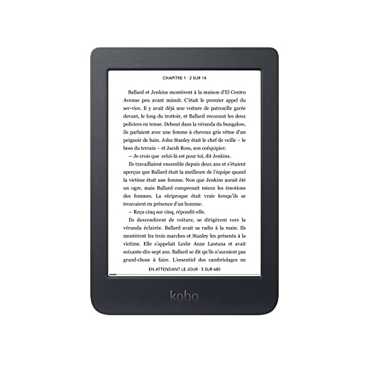 Kobo Nia | Liseuse eBook| Écran Tactile eInk Carta 6’’ Anti-Reflets | Luminosité réglable | WiFi | Capacité 6000 eBooks