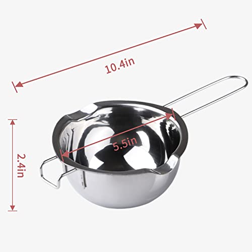 480Ml Stainless Steel Double Boiler Universal Melting Pot For Melting Chocolate, Candy, Candle, Soap And Wax(304 Steel) #TOP1