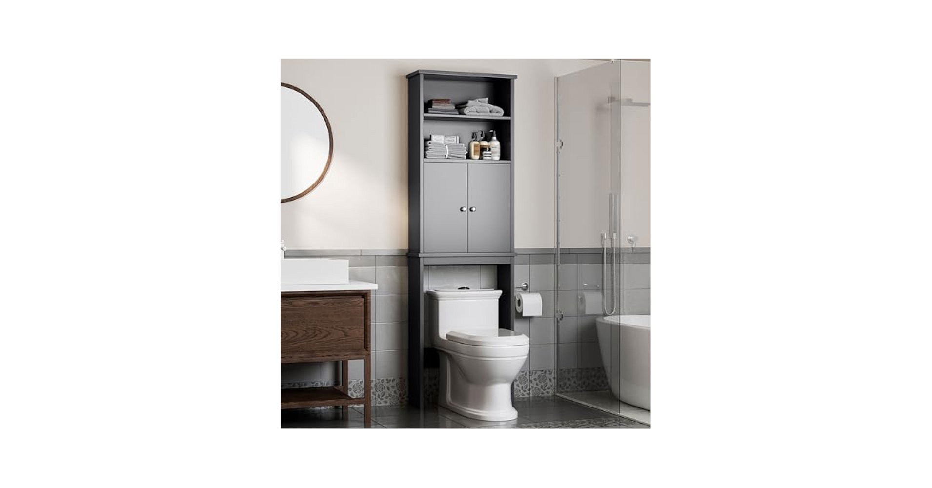 Amazon.com: Shintenchi Over The Toilet Storage Cabinet