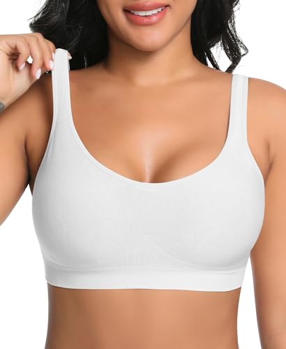 Wireless Sewn in Padded Bras for Women Comfortable Push Up...