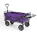 Mac Sports Collapsible Folding Outdoor Utility Wagon (Wagon with Side Table, Purple)