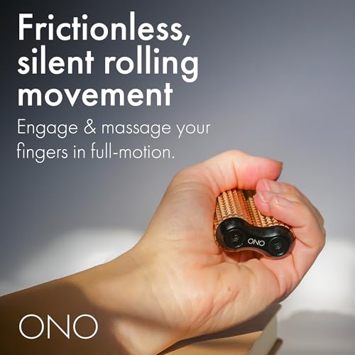 Image of ONO Roller - Handheld Fidget Toy for Adults | Help Relieve Stress, Anxiety, Tension | Promotes Focus, Clarity | Compact, Portable Design (Acupressure, Junior Size - Aluminum)