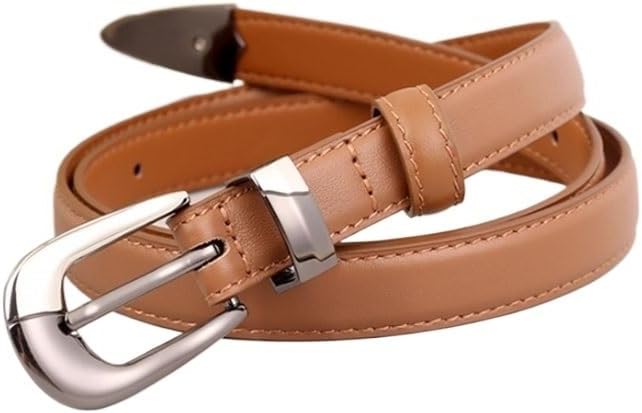 Leather Casual Versatile Silver Buckle Decoration Paired with Suit Jeans Belt