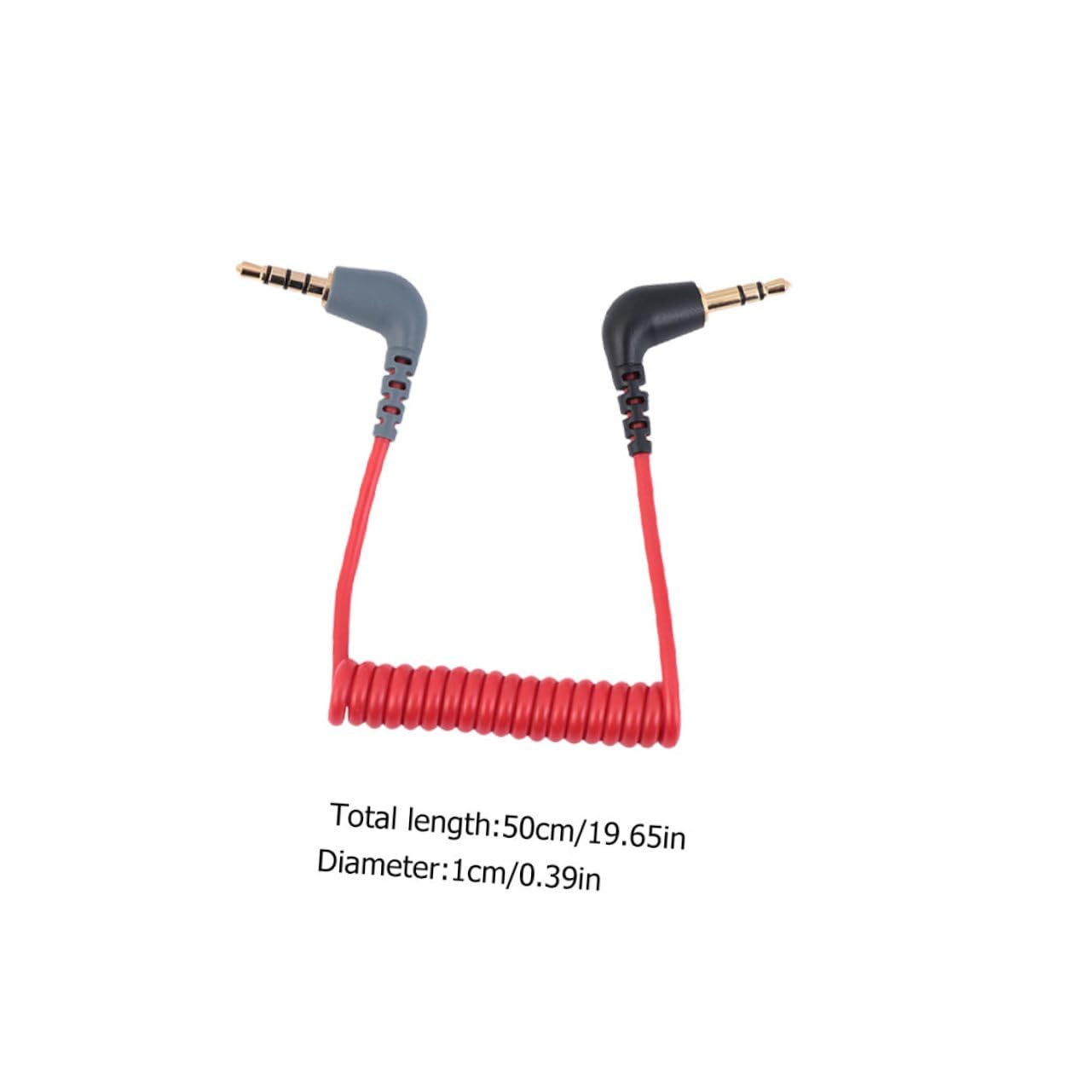 2pcs 3.5mm Audio Extension Cables Red 0.75m Portable Stereo Jack Cords for Mobile Microphone and Phone Outdoor Use