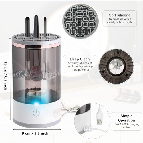 Máquina de limpeza de pincéis de maquiagem - Máquina de limpeza de pincéis de maquiagem elétrica - M