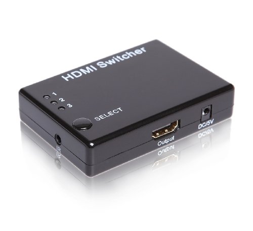 Ultra High Performance HDMI Switcher, 3to1 Switch with IR Remote Support 3D