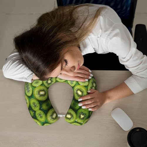 Almohada cuello de viaje espuma viscoelástica U miniatura 6