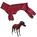 Xoeryoy Greyhound Sweater for Dogs, Cotton Greyhound Pajamas Four-Legged Clothes Hooded Whippet Pajamas Stretchable Warm Dog Coat L