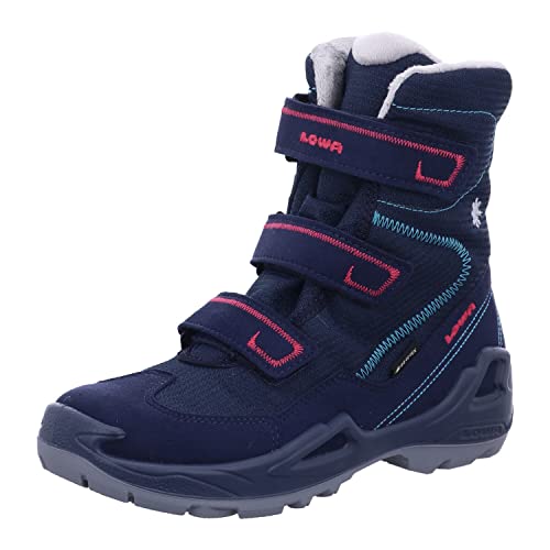 LOWA Milo GTX Hi 25-35 Blau - Gore-Tex Gefütterter wasserdichter Kinder Gore-Tex Winterstiefel, Größe EU 31 - Farbe N